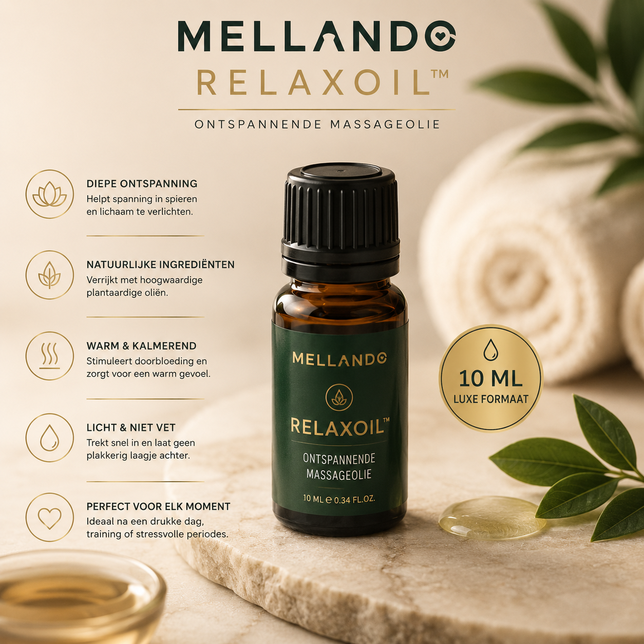 Mellando RelaxOil l Ontspannende Massageolie