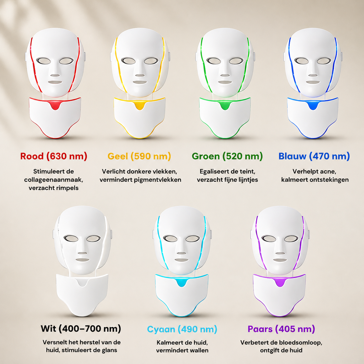 Mellando GlowMask l Lichttherapiemasker