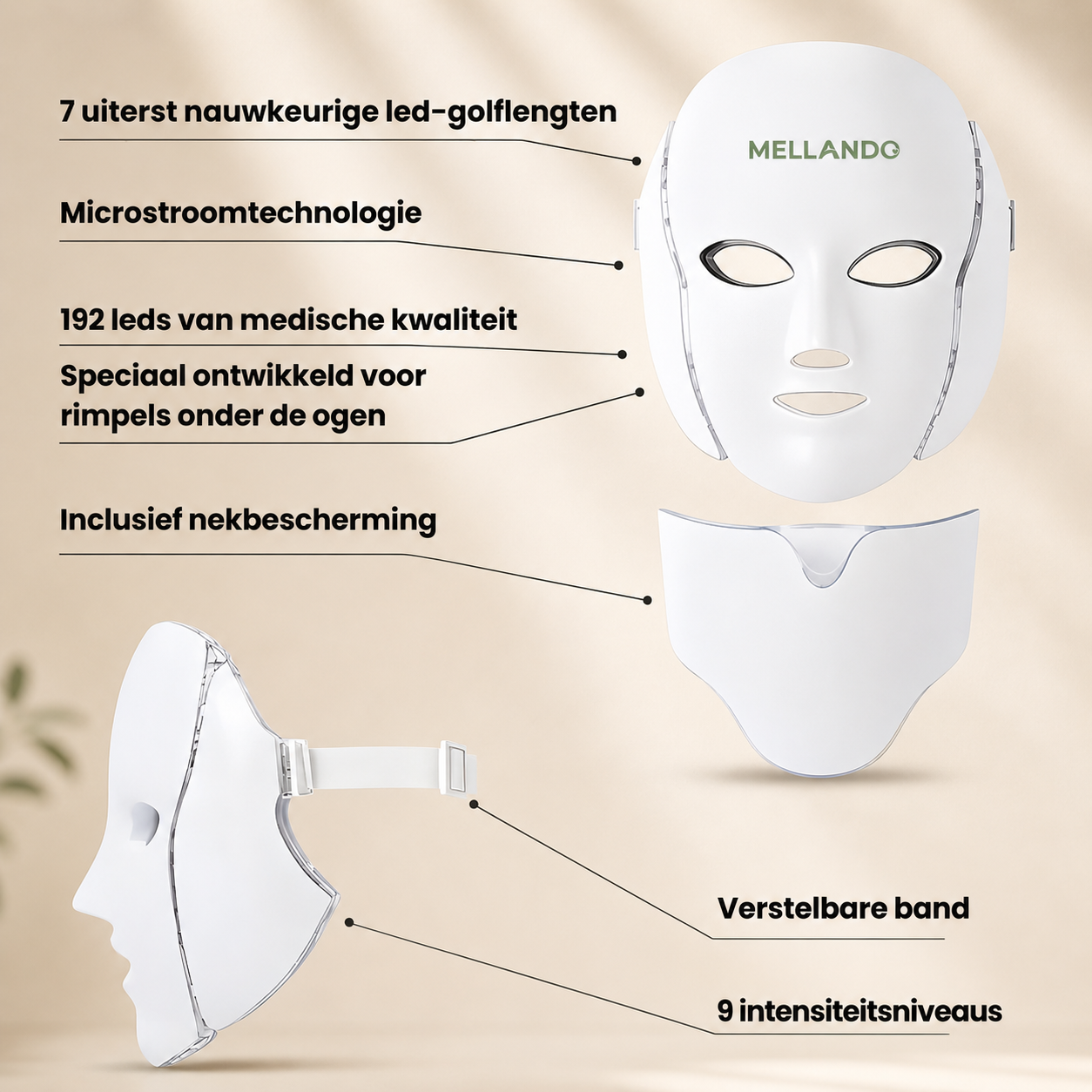 Mellando GlowMask l Lichttherapiemasker