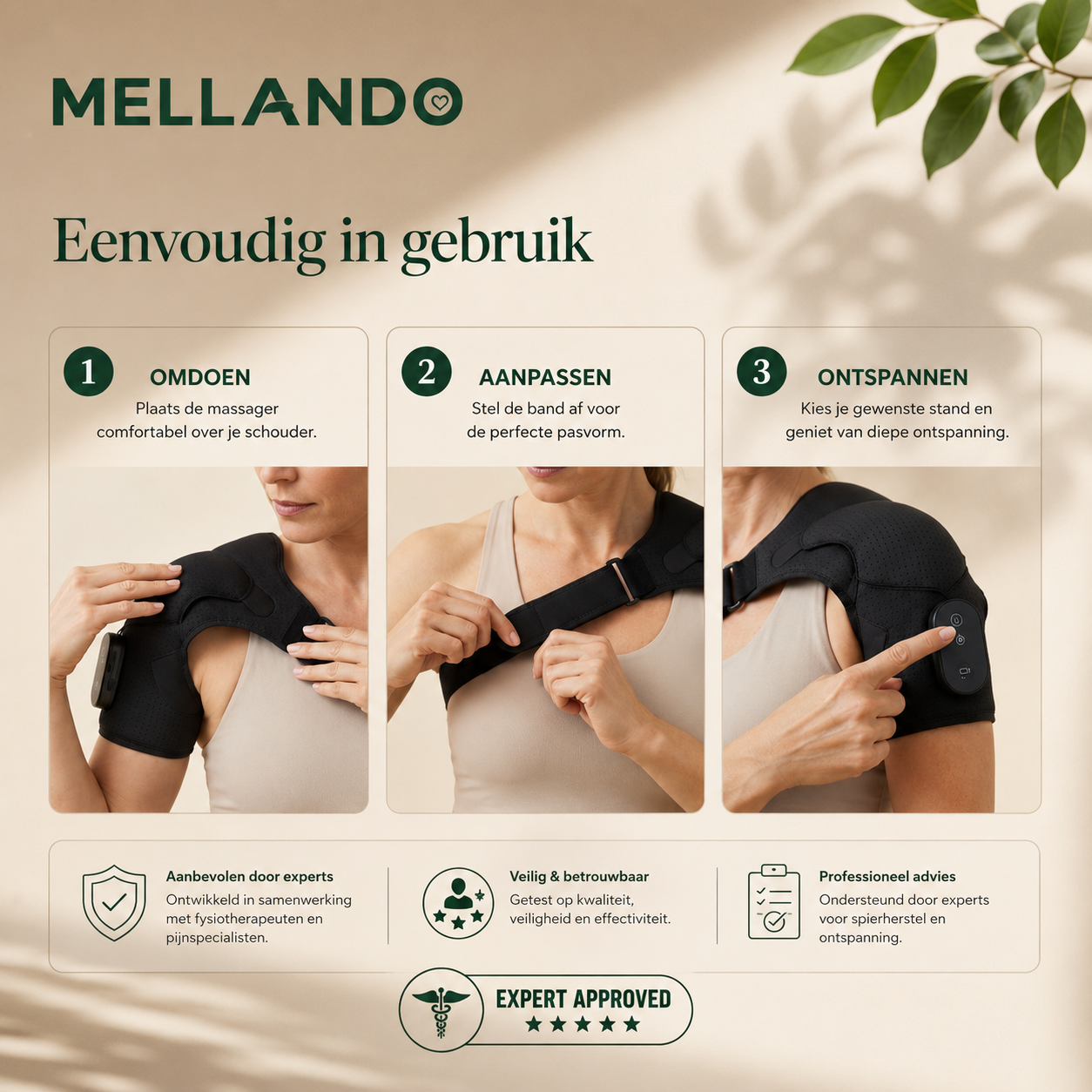 Mellando HeatRelief Pro l Verwarmde Schoudermassager
